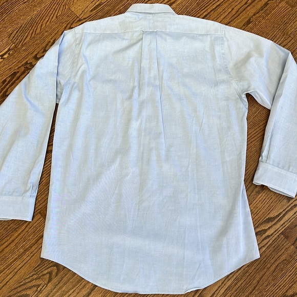 Saddles Light Blue Oxford Button Down Long Sleeve Casual or Dress Shirt - Picture 8 of 10